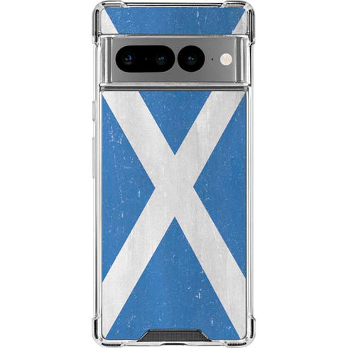 Scotland Flag Distressed Google Pixel 7 Pro Clear Case